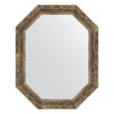 Зеркало в багетной раме Evoform - старое дерево с плетением 70 mm 58x73 cm