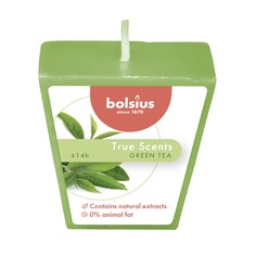 Свеча квадратная Bolsius True scents 4,7х4,7 см зеленый чай