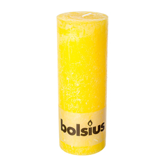 Свеча Bolsius рустик 19х6,8 см shine солнечно- желтая
