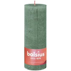 Свеча Bolsius рустик 19х6,8 см shine зеленая нефрит