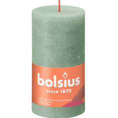 Свеча Bolsius рустик 10х10 см shine зеленая нефрит