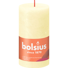 Свеча Bolsius рустик 13х6,8 см shine масляно-желтая