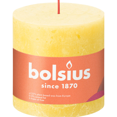 Свеча Bolsius рустик 10х10 см shine солнечно-желтая