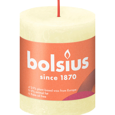 Свеча Bolsius рустик 8х6,8 см shine масляно-желтая