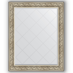 Зеркало в багетной раме Evoform барокко серебро 100x125 см
