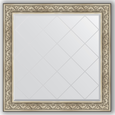 Зеркало в багетной раме Evoform барокко серебро 110x110 см