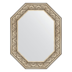 Зеркало в багетной раме Evoform - барокко серебро 106 mm 70x90 cm