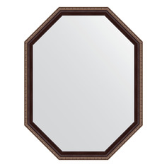Зеркало в багетной раме Evoform - махагон с орнаментом 50 mm 69x89 cm