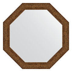 Зеркало в багетной раме Evoform - виньетка состаренная бронза 56 mm 55x55 cm