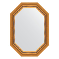 Зеркало в багетной раме Evoform - состаренное золото с плетением 70 mm 53x73 cm