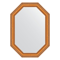Зеркало в багетной раме Evoform - золотые бусы на бронзе 60 mm 51x71 cm