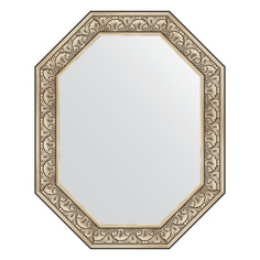 Зеркало в багетной раме Evoform - барокко серебро 106 mm 80x100 cm