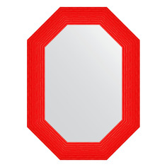 Зеркало в багетной раме Evoform - красная волна 89 mm 56x76 cm