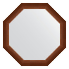 Зеркало в багетной раме Evoform - орех 65 mm 67x67 cm