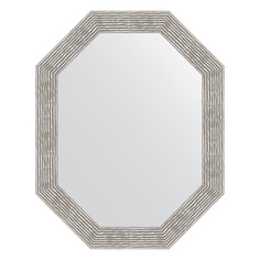 Зеркало в багетной раме Evoform - волна хром 90 mm 76x96 cm
