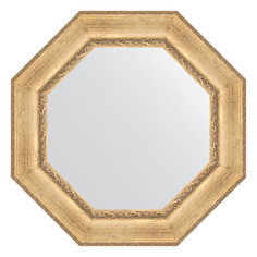 Зеркало в багетной раме Evoform - состаренное серебро с орнаментом 120 mm 77x77 cm