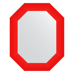 Зеркало в багетной раме Evoform - красная волна 89 mm 61x76 cm