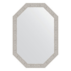 Зеркало в багетной раме Evoform - волна алюминий 46 mm 48x68 cm