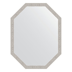 Зеркало в багетной раме Evoform - волна алюминий 46 mm 68x88 cm