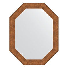 Зеркало в багетной раме Evoform - медная кольчуга 88 mm 76x96 cm