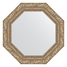 Зеркало в багетной раме Evoform - виньетка античное серебро 85 mm 60x60 cm