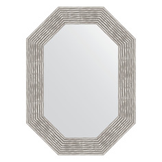 Зеркало в багетной раме Evoform - волна хром 90 mm 56x76 cm