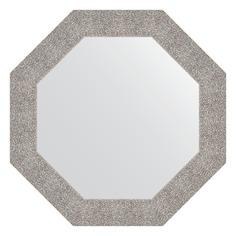 Зеркало в багетной раме Evoform - чеканка серебряная 90 mm 71x71 cm