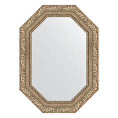 Зеркало в багетной раме Evoform - виньетка античное серебро 85 mm 55x75 cm