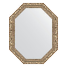 Зеркало в багетной раме Evoform - виньетка античное серебро 85 mm 75x95 cm