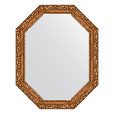 Зеркало в багетной раме Evoform - виньетка бронзовая 85 mm 75x95 cm