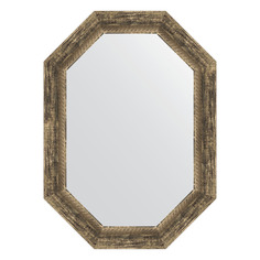 Зеркало в багетной раме Evoform - старое дерево с плетением 70 mm 53x73 cm