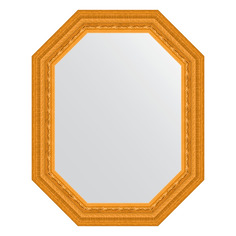 Зеркало в багетной раме Evoform - сусальное золото 80 mm 59x74 cm