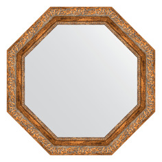 Зеркало в багетной раме Evoform - виньетка античная бронза 85 mm 70x70 cm