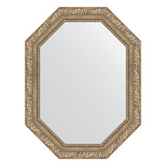 Зеркало в багетной раме Evoform - виньетка античное серебро 85 mm 65x85 cm