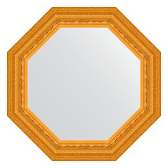 Зеркало в багетной раме Evoform - сусальное золото 80 mm 59x59 cm