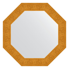 Зеркало в багетной раме Evoform - чеканка золотая 90 mm 71x71 cm