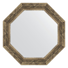 Зеркало в багетной раме Evoform - старое дерево с плетением 70 mm 58x58 cm