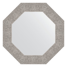 Зеркало в багетной раме Evoform - чеканка серебряная 90 mm 61x61 cm