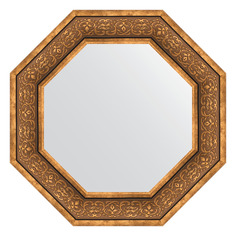 Зеркало в багетной раме Evoform - вензель бронзовый 101 mm 64x64 cm