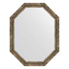 Зеркало в багетной раме Evoform - старое дерево с плетением 70 mm 73x93 cm