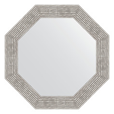Зеркало в багетной раме Evoform - волна хром 90 mm 71x71 cm