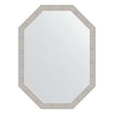 Зеркало в багетной раме Evoform - волна алюминий 46 mm 58x78 cm