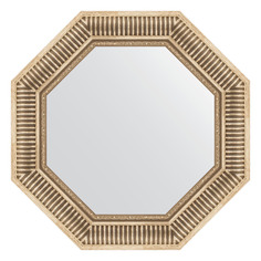 Зеркало в багетной раме Evoform - серебряный акведук 93 mm 62x62 cm