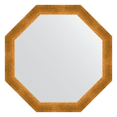 Зеркало в багетной раме Evoform - травленое золото 59 mm 65x65 cm
