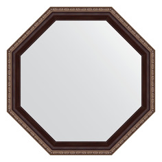Зеркало в багетной раме Evoform - махагон с орнаментом 50 mm 54x54 cm