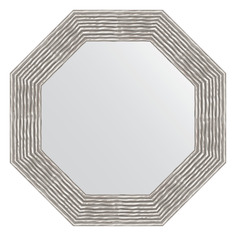 Зеркало в багетной раме Evoform - волна хром 90 mm 61x61 cm