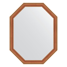 Зеркало в багетной раме Evoform - бронзовые бусы на дереве 60 mm 71x91 cm