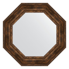 Зеркало в багетной раме Evoform - состаренное дерево с орнаментом 120 mm 77x77 cm