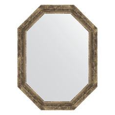 Зеркало в багетной раме Evoform - старое дерево с плетением 70 mm 63x83 cm
