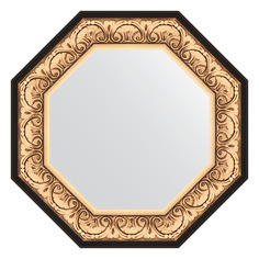 Зеркало в багетной раме Evoform - барокко золото 106 mm 65x65 cm